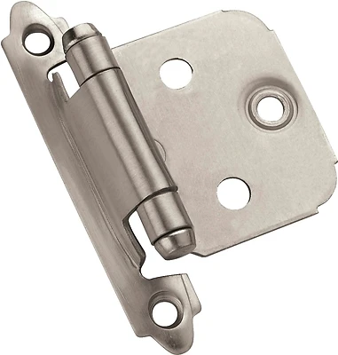 Cabinet Hinge, Variable Offset, Satin Nickel, 10-Pk.