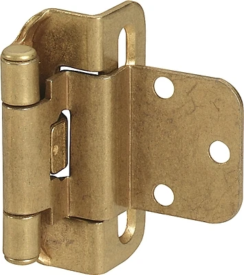 Burnished Brass 3/8 In. Self-closing Inset Hinge, 2-pack, Steel, Model Bpr7565bb