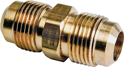 Brass Flare Gas Union, 3/8 In. OD Tube x 9/16-24 Fine Thread