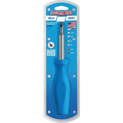Channellock 6-in-1 Professional Multi-bit Screwdriver With High Alloy Steel Tips