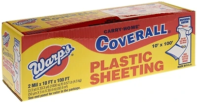 Plastic Sheeting, 2 Mil, Clear, 10 x 100-Ft.