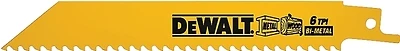 Dw4850 5-pk 6-inch 6-tpi Bi-metal Reciprocating Saw Blades For Fast Cuts