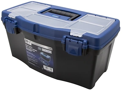 Vulcan 320100 Plastic Tool Box With Lift Out Tray, 19-1/2 In