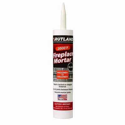 Rutland 63 Fireplace Mortar, Black, 10.3 Oz Cartridge