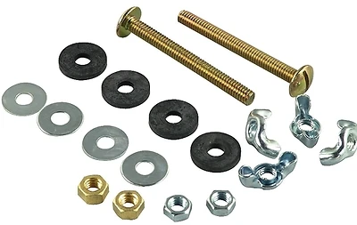 Toilet Repair Kit Brass 5/16 Inch X 3 Inch For Secure Tank To Bowl Installation