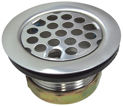 Flat Sink Strainer Assembly 3 In X 2 In Triple-plated Chrome Finish