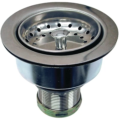 Sink Strainer Assembly With Center Post And Chrome Finish, Model 86803