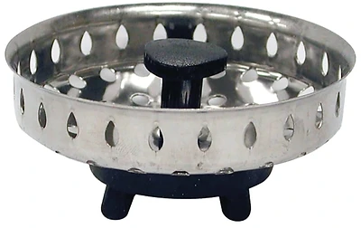 3/4 Inch Chrome Basket Strainer With Rubber Stopper - Model 86720