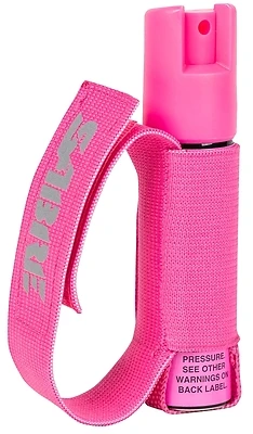 Runner Pink Plastic Gel Pepper Spray - 0.67 Oz, 12 Ft Range, Adjustable Hand Strap