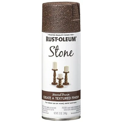 Rust-Oleum 342731 American Accents Textured Spray Paint, Mineral Brown, 12-oz.