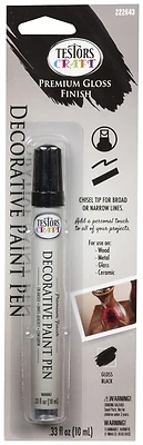 Decorative Colors And Metallic Leafing Pen, Black, Chisel Tip, 1/3 Ounce
