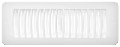 Top Flat Floor Register 4" X 10" White Polystyrene For Ceiling Installation