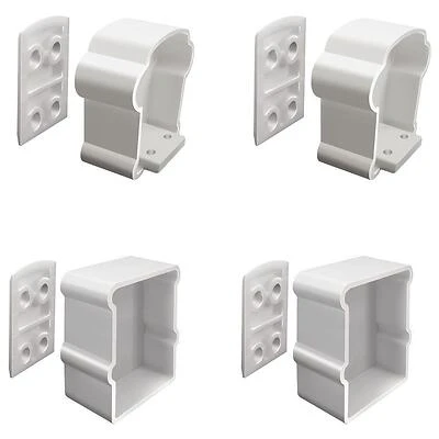 Vinyl White Extra Premier Bracket Rail Kit For Premier Series Railings