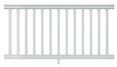 Premier 6 Ft. X 36 In. White Vinyl Rail Kit With Square Balusters - Model 73012442