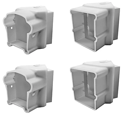 Premier White Vinyl Left/right Angle Bracket Kit For Premier Series Railings