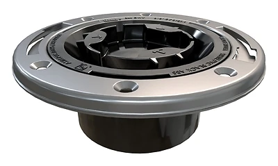 Easy Tap Closet Flange 3-4 In. Abs With Stainless Steel Ring And Cap