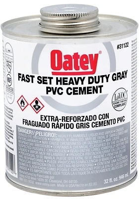 32 Oz. Gray Pvc Solvent Cement For Pipe And Fittings - Model 31122