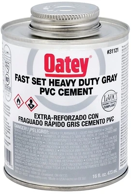 16 Oz Heavy Duty Gray Pvc Cement For Pvc Pipe And Fittings