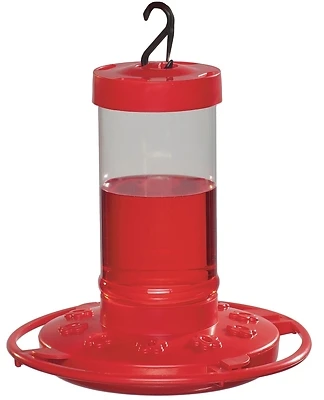 First Nature 993051-546 16 Oz Bright Red Plastic Hummingbird Feeder