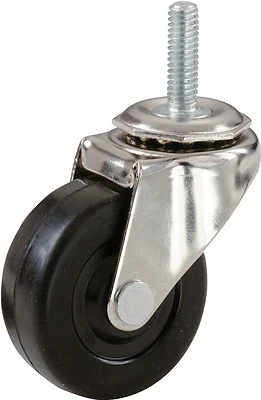 Shepherd 9344 Swivel Caster, 2 In. Soft Rubber Wheel, 80 Lb, 2-Pack