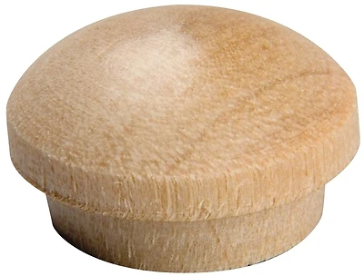 Waddell 8400.25 Oak Screw Hole Button, 1/4 In, Unfinished Hardwood