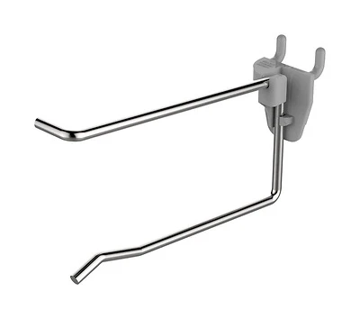 2.5 In. H X 1 In. W X 5.5 In. L Silver 2 Piece Hook With Detachable Gray Plastic