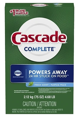 Cascade Complete 95788 Dishwasher Detergent Powder, Fresh Scent, 60 Oz