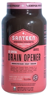 Lye Crystal Drain Opener 1 Lb. - Professional Strength Drain Cleaner