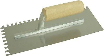Trowel Notch 1/2x1/2x1/2 Square - Durable Steel Blade With Wood Handle