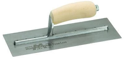 Mxs1 Finishing Trowel, 11 In L X 4-1/2 In W, Curved Wood Handle