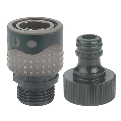 Gilmour 839004-1001 Polymer Female/Male Quick Connector Faucet Set