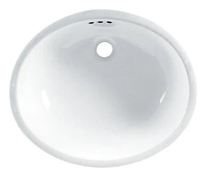 Oval Undercounter Bathroom Sink In White - Model 0496221.020