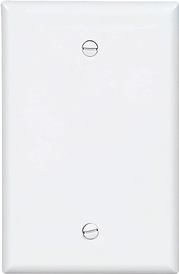 1-gang Blank Wall Plate, Mid-white, 3.125" X 4.875"