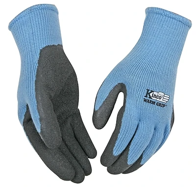 Warm Grip Large Latex Coated Thermal Gray Dipped Gloves - Model 1790w-l