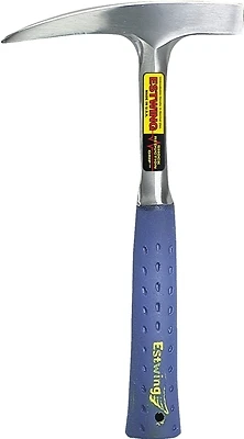 14 Oz. Solid Steel Rock Pick With Pointed Tip And Shock Reduction Grip