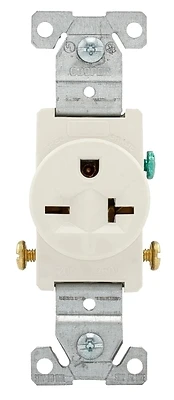 Wiring Devices 250v Light Almond Single Receptacle, 20 Amp, Nema 6-20r