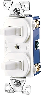 Eaton 271W Combination Toggle Switch, 15A, 120/277V, White