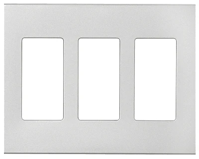 Designer 3-gang Screwless Wallplate In Silver Granite - Model Pjs263sg-sp-l