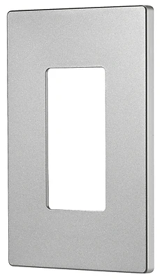 Eaton PJS26SG-SP-L Screwless Wall Plate, 1-Gang, Silver Granite