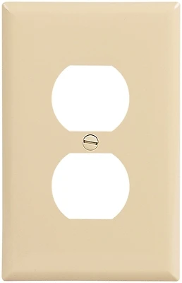10-pack 1-gang Ivory Single Duplex Wall Plate, Model Pj8v-10-l