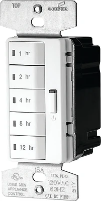 Accell 1800-watt 12-hour Digital Indoor Timer Control - White