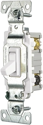 15 Amp 3-way Light Switch, Model Csb315stw-sp, White Finish