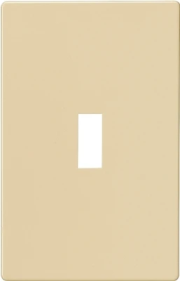 Eaton PJS1V Screwless Toggle Wallplate, Ivory, 1-Gang