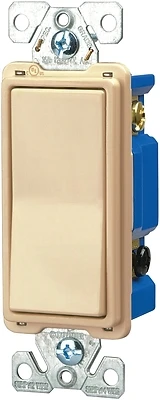 Eaton 7504V-BOX Rocker Switch, 15A, 120/277V, 4-Way, Ivory
