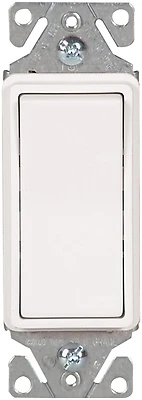 15 Amp 120-volt/277-volt Heavy-duty Single-pole Lighted Rocker Switch In White