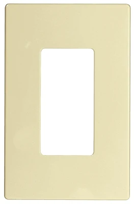 Eaton PJS26LA 1-Gang Screwless Decorator Wall Plate, Light Almond