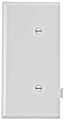 Eaton STE14W 1-Gang White Blank Wall Plate, Polycarbonate