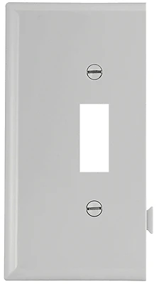 Eaton STE1W 1-Gang White Toggle Wall Plate, Polycarbonate