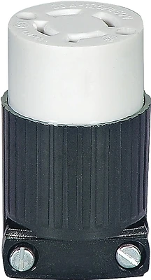 Eaton L1420C Hart-Lock Industrial Connector, 20A 125/250V, 3-Pole, Black/White