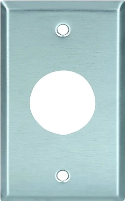 Eaton 93091-BOX Stainless Steel Single Gang Receptacle Wall Plate